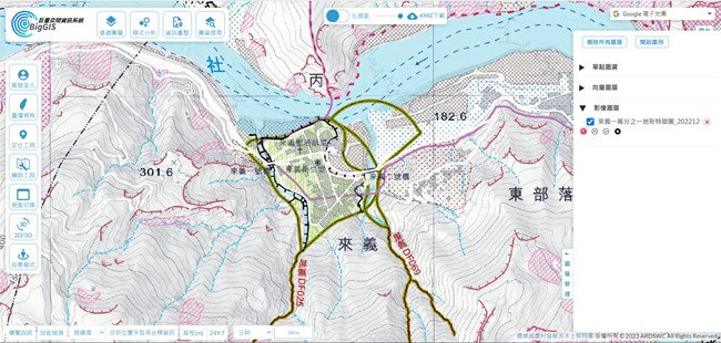 來義圖幅成果亦已可於BigGIS中瀏覽